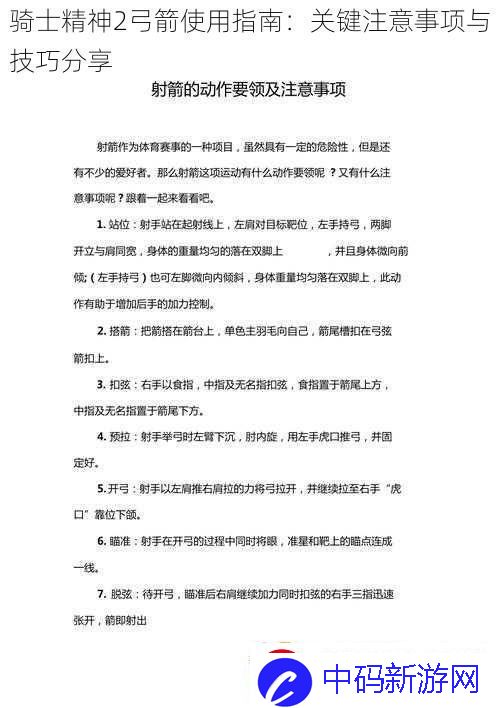 骑士精神2弓箭使用指南