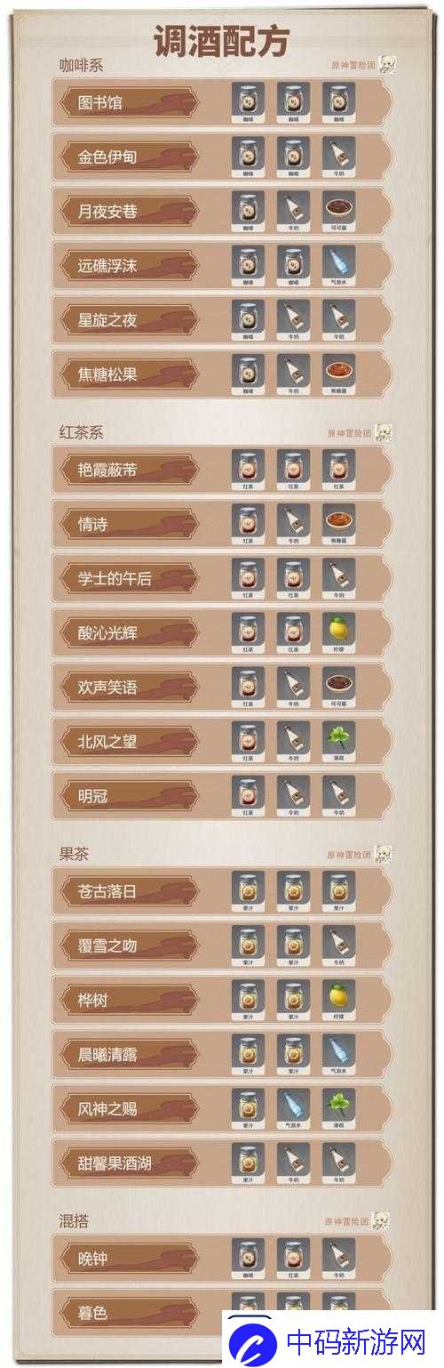 原神覆雪之吻隐藏饮品配方分享