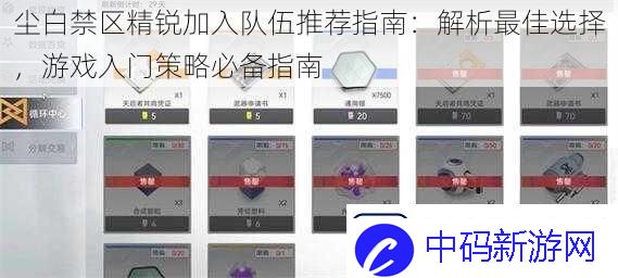 尘白禁区精锐加入队伍推荐指南