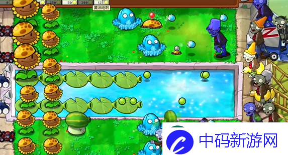 植物大战僵尸杂交版泳池防守第五关怎么过