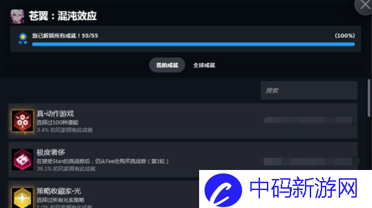 苍翼混沌效应成就怎么解锁