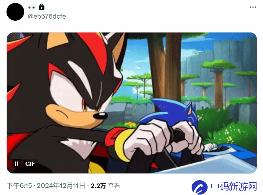 《索尼克赛车》新作或将来袭 知名舅舅发GIF图暗示