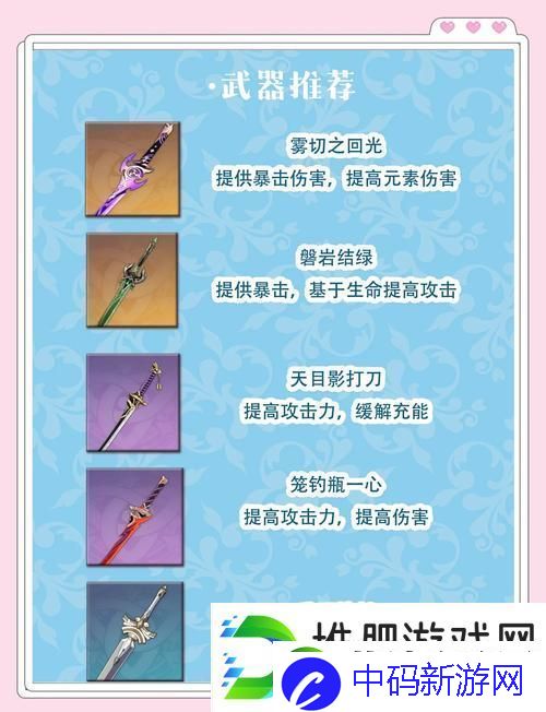 原神神里绫华武器选择全攻略