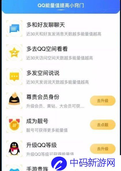 《QQ》新功能能量值作用介绍